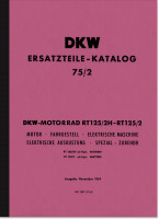 DKW RT 125/2 und RT 125/2 H Ersatzteilliste Ersatzteilkatalog Teilekatalog