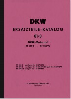 DKW RT 250 S und RT 250 VS Ersatzteilliste Ersatzteilkatalog Teilekatalog