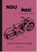 NSU Maxi Bedienungsanleitung Betriebsanleitung Handbuch