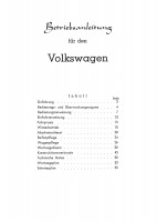 VW K&auml;fer 1200 Bedienungsanleitung Handbuch Betriebsanleitung