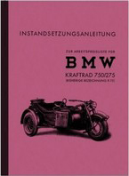 BMW R 75 WH Seitenwagen Reparaturanleitung Instandsetzungsanleitung R75 750/275
