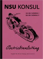 NSU Konsul 351 I 1 und 501 OS-T II 2 Bedienungsanleitung Betriebsanleitung Handbuch