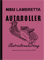 NSU Lambretta Autoroller 125 ccm Bedienungsanleitung Betriebsanleitung Handbuch