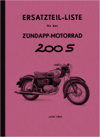 Z&uuml;ndapp 200 S 200S 1955 Ersatzteilliste Ersatzteilkatalog Teilekatalog
