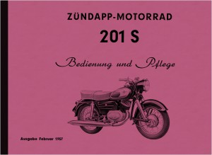 Z&uuml;ndapp 201 S 1957 Bedienungsanleitung Betriebsanleitung Handbuch 201S