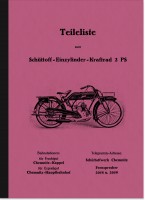 Sch&uuml;ttoff 2 und 2,75 PS 1925 Ersatzteilliste Teilekatalog Ersatzteilkatalog