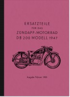 Z&uuml;ndapp DB 200 Ersatzteilliste Ersatzteilkatalog Teilekatalog