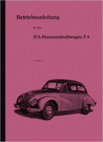 IFA F 9 F9 Personenwagen PKW Bedienungsanleitung Betriebsanleitung Handbuch