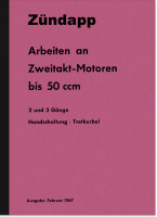 Z&uuml;ndapp Motor 50 ccm Typ 265 266 405 412 Combinette Reparaturanleitung Werkstatthandbuch 