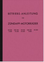Z&uuml;ndapp DB DBK DS K KS 200 250 350 500 600 800 Bedienungsanleitung Handbuch