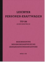 VW Schwimmwagen Typ 166 1943 Bedienungsanleitung Handbuch Betriebsanleitung