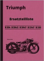Triumph B 204, B 204 E, B 204 F, B 254 F und B 350 Ersatzteilliste