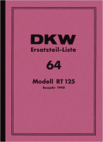 DKW RT 125 RT125 (Vorkrieg) Ersatzteilliste Ersatzteilkatalog