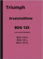 Triumph BDG 125 H L SL Ersatzteilliste Ersatzteilkatalog