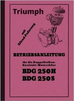 Triumph BDG 250 S H Bedienungsanleitung Betriebsanleitung Handbuch BDG250