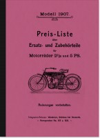 Wanderer 2,5/5 PS 1907 Ersatzteilliste Ersatzteilkatalog