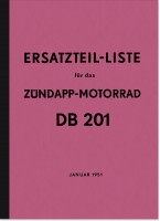 Z&uuml;ndapp DB 201 Ersatzteilliste Ersatzteilkatalog Teilekatalog DB201