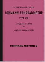 Lohmann Type 500 Fahrradhilfsmotor Bedienungsanleitung Reparaturanleitung Ersatzteilliste Handbuch
