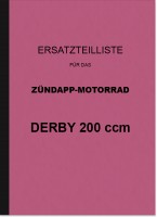 Z&uuml;ndapp Derby 200 (DB 200) Ersatzteilliste Ersatzteilkatalog Teilekatalog