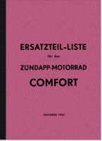 Z&uuml;ndapp Comfort 1952 Ersatzteilliste Ersatzteilkatalog Teilekatalog