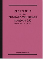 Z&uuml;ndapp Kardan 350 (K 350) 1935 Ersatzteilliste Ersatzteilkatalog