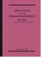 Z&uuml;ndapp KK 200 1935/1936 Ersatzteilliste Ersatzteilkatalog Teilekatalog