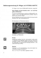 Opel Kapit&auml;n P 2,6 (Inklusive Hyra-Matic) Bedienungsanleitung Betriebsanleitung Handbuch 1962