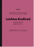 DKW RT 125 WH Bedienungsanleitung Betriebsanleitung Handbuch RT125 Wehrmacht