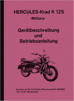 Hercules K 125 K125 Military Bedienungsanleitung Betriebsanleitung Handbuch Milit&auml;r Bundeswehr