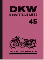 DKW KM 200 Luxus Ersatzteilliste KM200 Ersatzteilkatalog Teilekatalog