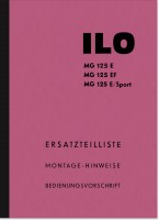 ILO MG 125 E EF E-Sport Ersatzteilliste und Bedienungsanleitung Handbuch