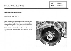 Z&uuml;ndapp Combimot KM 48 und KM 50 mit Motortyp 255 Werkstatthandbuch Reparaturanleitung 1954-1959