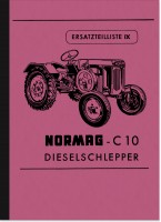 Normag C 10 Ersatzteilliste Ersatzteilkatalog Diesel-Schlepper