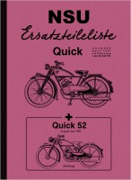 NSU Quick und Quick 52 Ersatzteilliste Ersatzteilkatalog