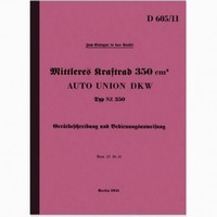 DKW NZ 350 WH NZ350 NZ-350 Bedienungsanleitung Handbuch D605/11 Wehrmacht