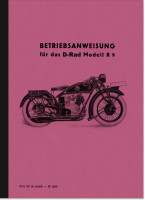 D-Rad R 9 R9 Motorrad Bedienungsanleitung Betriebsanleitung Handbuch