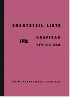 IFA BK 350 BK350 Ersatzteilliste Ersatzteilkatalog Teilekatalog