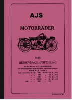 AJS 350 ccm 1922-1928 Bedienungsanleitung Betriebsanleitung Handbuch (K H E B G, 1 2 3 4 5)