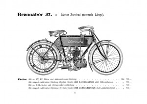 Brennabor Werke Motorrad Seitenwagen Dreirad Katalog Brosch&uuml;re Prospekt Modelle 1905