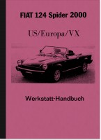 Fiat 124 Spider 2000 (US/Europa/VX) Reparaturanleitung Werkstatthandbuch