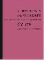 CZ 175 Standard und Spezial Ersatzteilliste Ersatzteilkatalog Teilekatalog