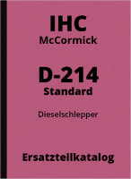 IHC McCormick Standard D-214 Ersatzteilliste Ersatzteilkatalog
