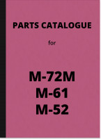 Ural Dnepr Molotov M-72M Gespann, M-52 und M-61 Ersatzteilliste Ersatzteilkatalog Teilekatalog