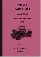 Willys Jeep CJ-3B Universal Farm Ersatzteilliste Ersatzteilkatalog Teilekatalog