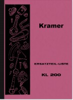 Kramer KL 200 Ersatzteilliste Ersatzteilkatalog Teilekatalog Dieselschlepper Traktor