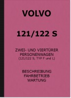 Volvo 121 S, 122 S Typ F und L Bedienungsanleitung