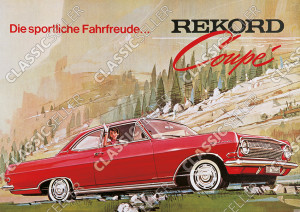 Opel Rekord Coup&eacute; "Die sportliche Fahrfreude" Poster Plakat Bild