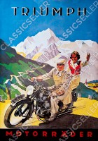 Triumph Motorrad Motorr&auml;der Poster Plakat Bild