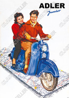 Adler Junior Motorroller "Landkarte" Poster Plakat Bild