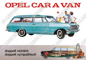 Opel Rekord Caravan Poster Plakat Bild
